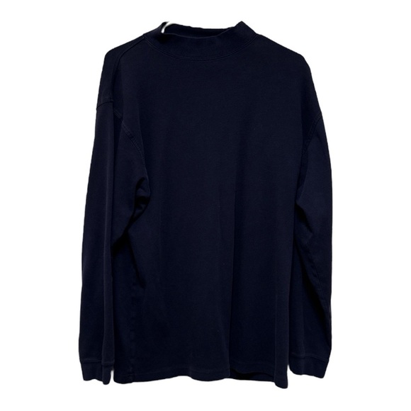Pendleton Cotton Mock Turtle Neck Long Sleeve Men's Navy Blue Size Medium - Picture 1 of 3